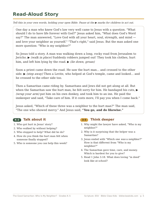 Story and discussion page